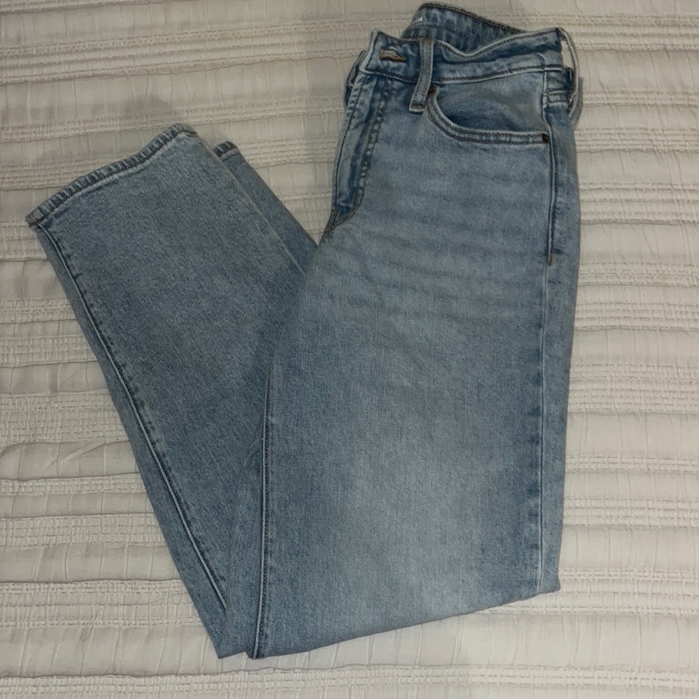 light wash blue jeans
